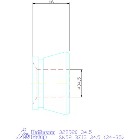 Hainbuch Szorítóvas sima 34,5 mm