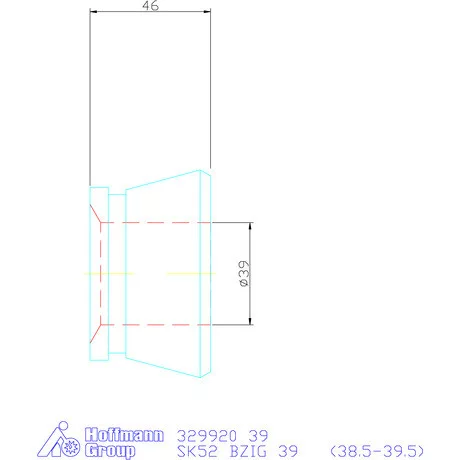 Hainbuch Szorítóvas sima 39 mm