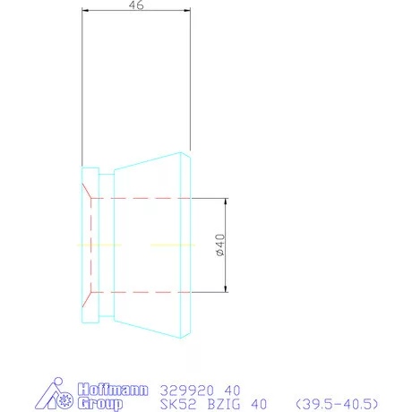 Hainbuch Szorítóvas sima 40 mm
