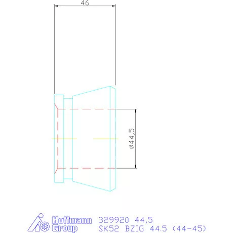 Hainbuch Szorítóvas sima 44,5 mm