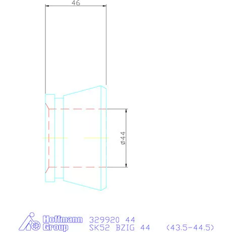 Hainbuch Szorítóvas sima 44 mm