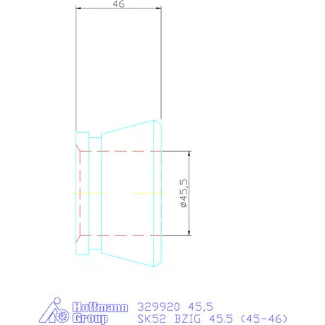 Hainbuch Szorítóvas sima 45,5 mm