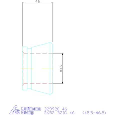 Hainbuch Szorítóvas sima 46 mm