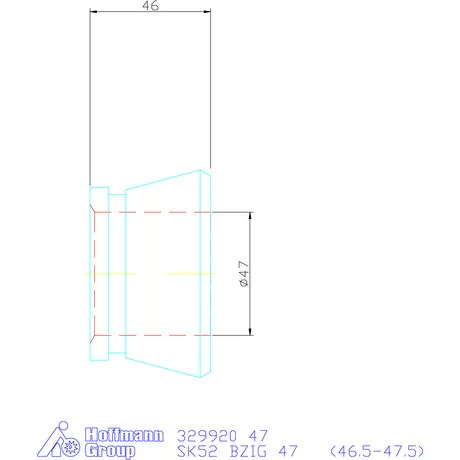 Hainbuch Szorítóvas sima 47 mm