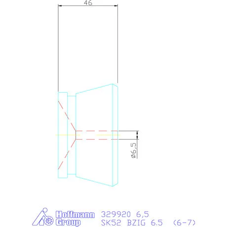 Hainbuch Szorítóvas sima 6,5 mm