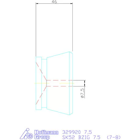 Hainbuch Szorítóvas sima 7,5 mm