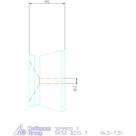 Hainbuch Szorítóvas sima 7 mm