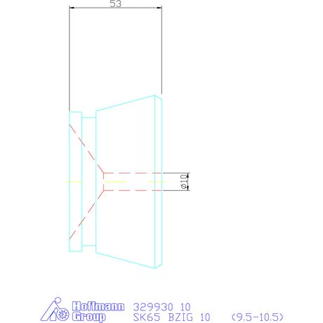 Hainbuch Szorítóvas sima 10 mm