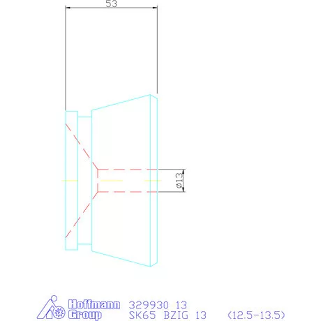 Hainbuch Szorítóvas sima 13 mm