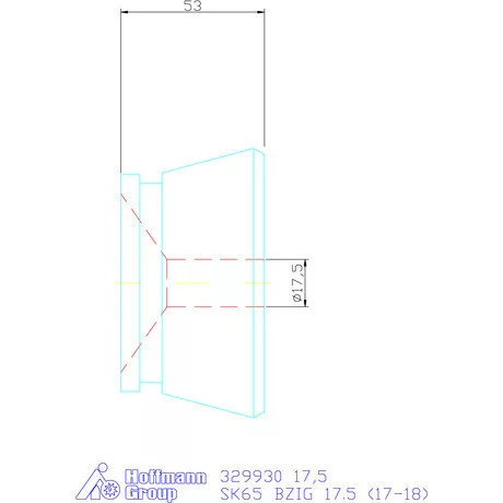 Hainbuch Szorítóvas sima 17,5 mm