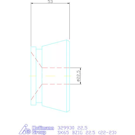 Hainbuch Szorítóvas sima 22,5 mm