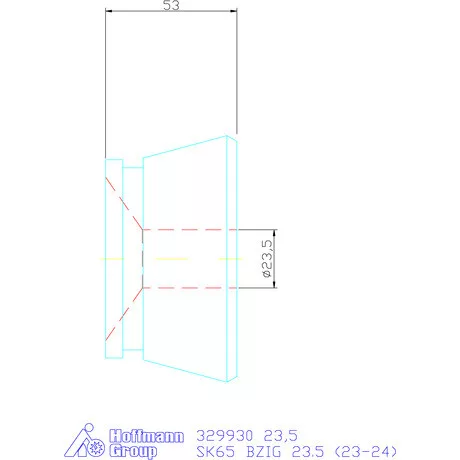 Hainbuch Szorítóvas sima 23,5 mm