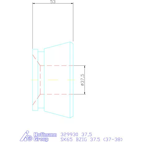 Hainbuch Szorítóvas sima 37,5 mm