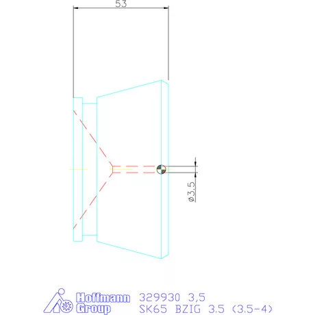Hainbuch Szorítóvas sima 3,5 mm