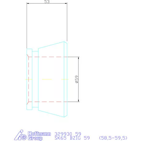 Hainbuch Szorítóvas sima 59 mm