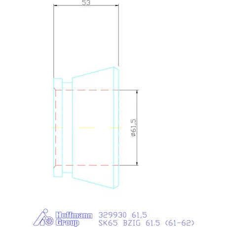 Hainbuch Szorítóvas sima 61,5 mm