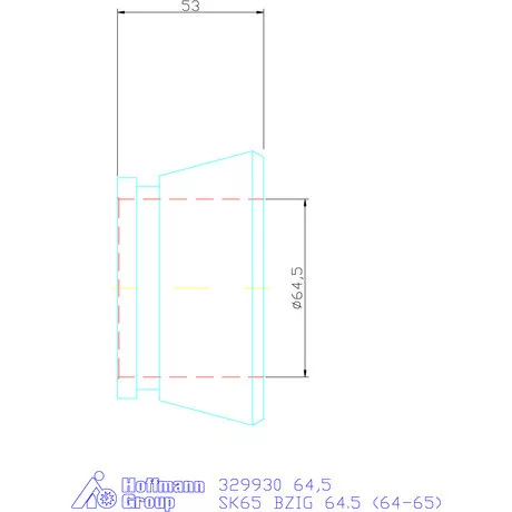 Hainbuch Szorítóvas sima 64,5 mm