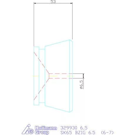 Hainbuch Szorítóvas sima 6,5 mm