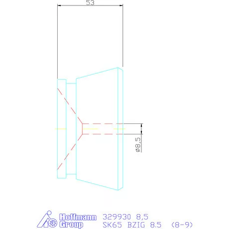 Hainbuch Szorítóvas sima 8,5 mm