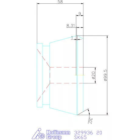 Hainbuch Szorítóvas lágy 20 mm