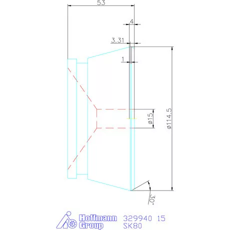 Hainbuch Szorítóvas sima 15 mm