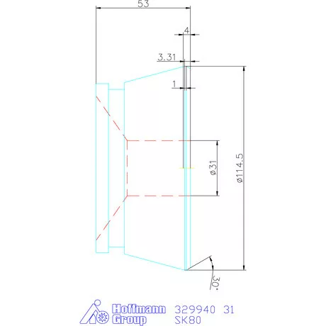 Hainbuch Szorítóvas sima 31 mm