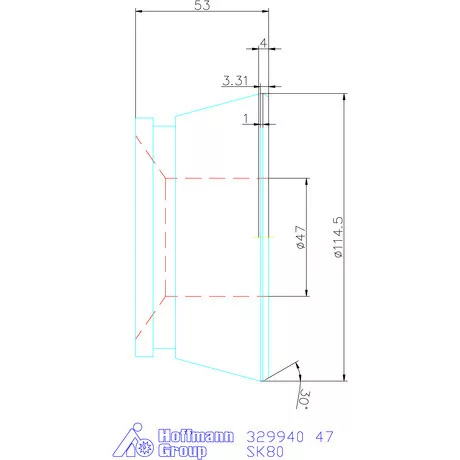 Hainbuch Szorítóvas sima 47 mm