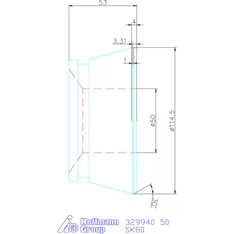Hainbuch Szorítóvas sima 50 mm