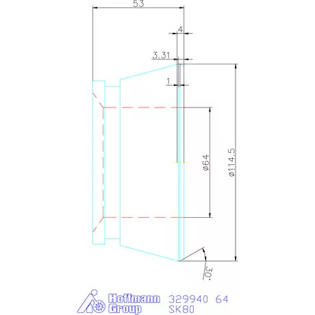 Hainbuch Szorítóvas sima 64 mm