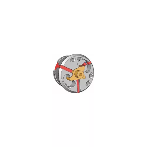 Hainbuch Szorítóvas kereszt és hosszanti recézéssel 44 mm