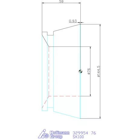 Hainbuch Szorítóvas kereszt és hosszanti recézéssel 76 mm