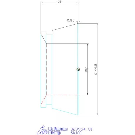 Hainbuch Szorítóvas kereszt és hosszanti recézéssel 81 mm
