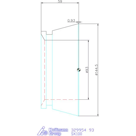 Hainbuch Szorítóvas kereszt és hosszanti recézéssel 93 mm
