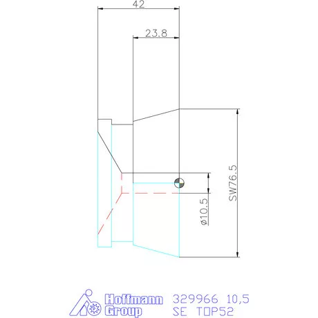 Hainbuch Szorítóvas sima 10,5 mm
