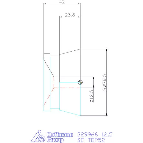 Hainbuch Szorítóvas sima 12,5 mm