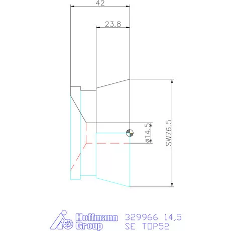 Hainbuch Szorítóvas sima 14,5 mm