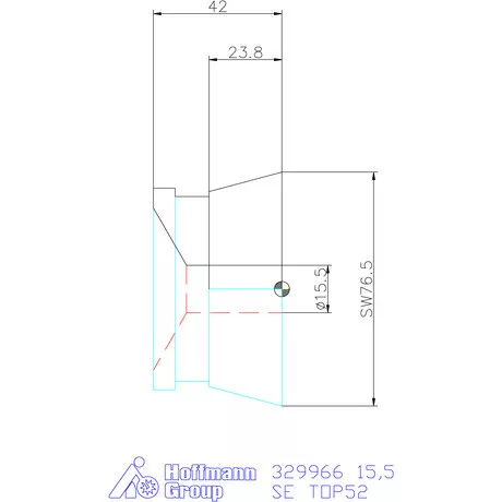 Hainbuch Szorítóvas sima 15,5 mm
