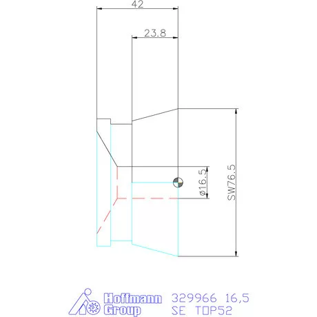 Hainbuch Szorítóvas sima 16,5 mm