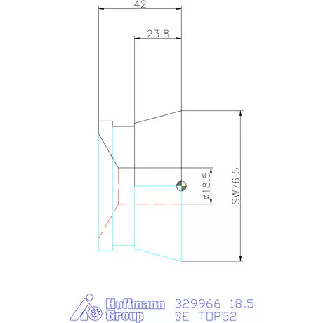 Hainbuch Szorítóvas sima 18,5 mm