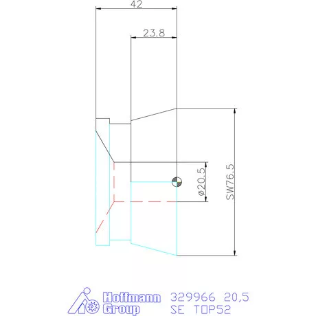 Hainbuch Szorítóvas sima 20,5 mm
