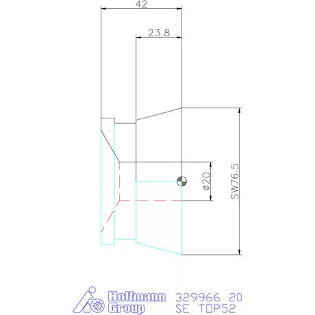 Hainbuch Szorítóvas sima 20 mm