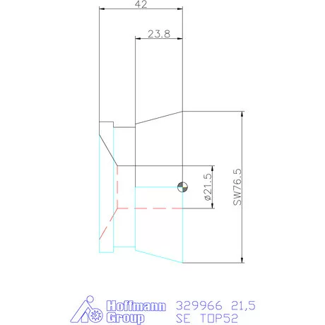 Hainbuch Szorítóvas sima 21,5 mm