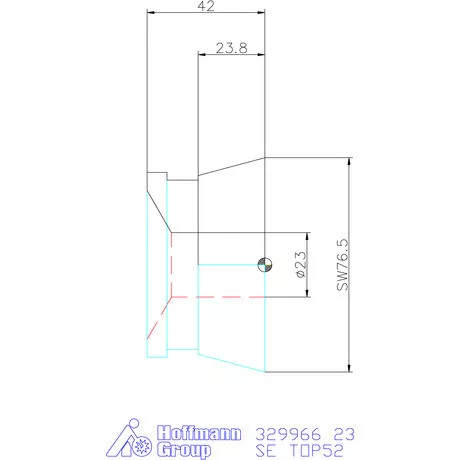 Hainbuch Szorítóvas sima 23 mm