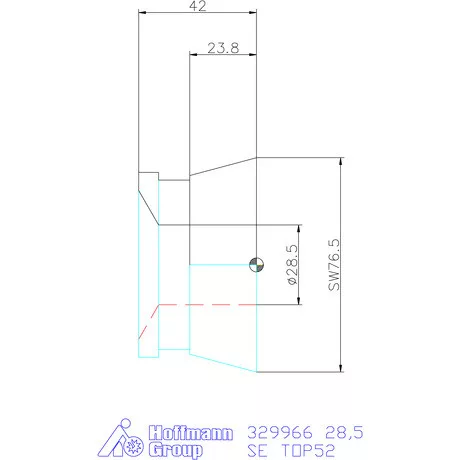 Hainbuch Szorítóvas sima 28,5 mm
