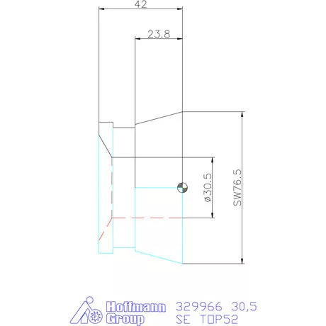 Hainbuch Szorítóvas sima 30,5 mm