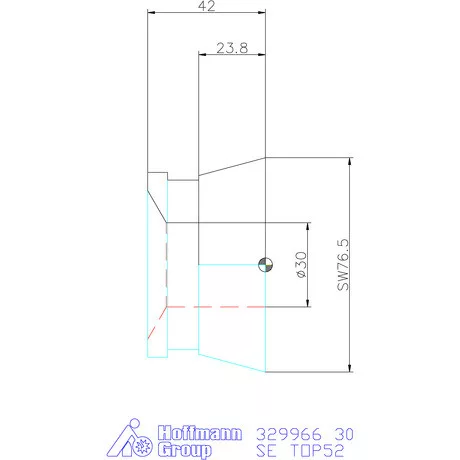 Hainbuch Szorítóvas sima 30 mm