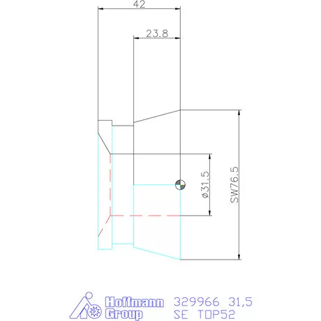 Hainbuch Szorítóvas sima 31,5 mm