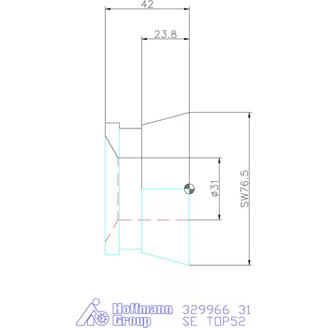 Hainbuch Szorítóvas sima 31 mm