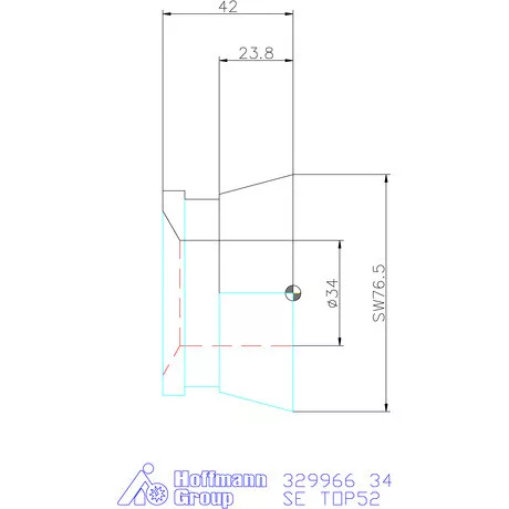 Hainbuch Szorítóvas sima 34 mm