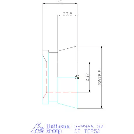 Hainbuch Szorítóvas sima 37 mm